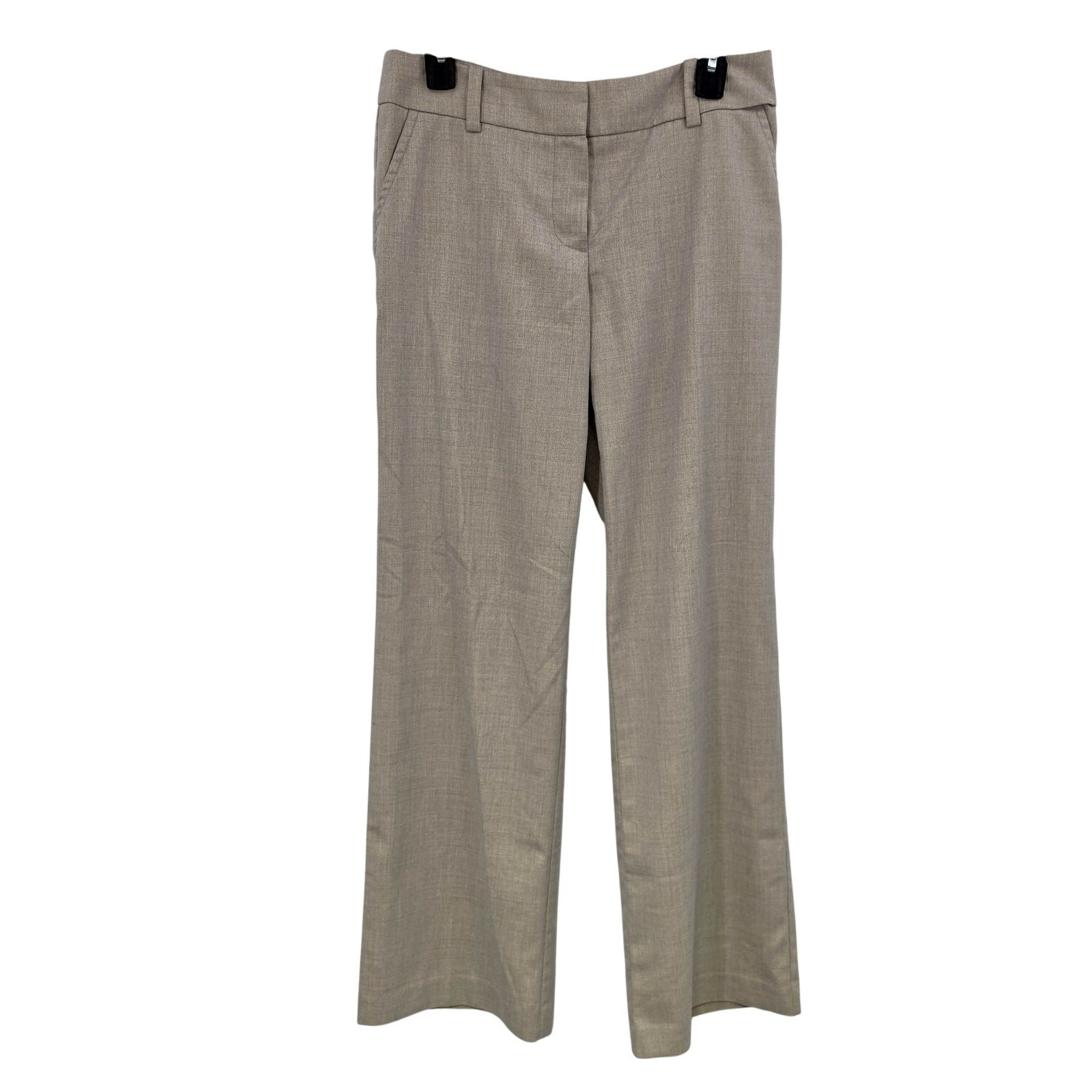 Trina Turk Dress Pants Women 4 Beige Shimmer Straight Leg Trousers Work Career